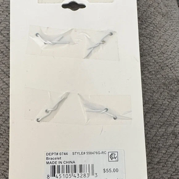 Unwritten Gold and Pink Beaded Bracelet 14 gold flash plated adjustable bracelet - Picture 3 of 4